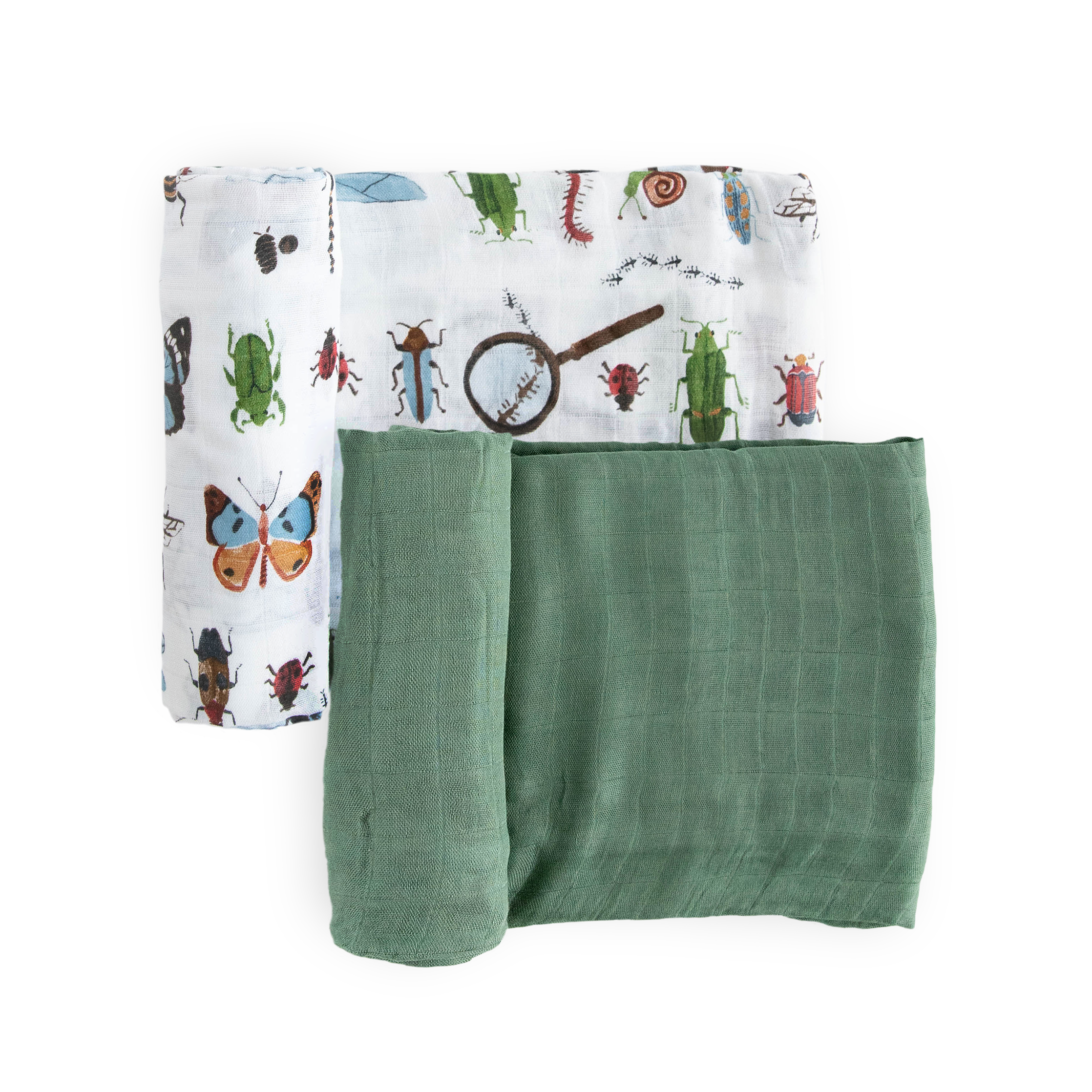 Deluxe Muslin Swaddle Blanket 2 Pack Bugs 2