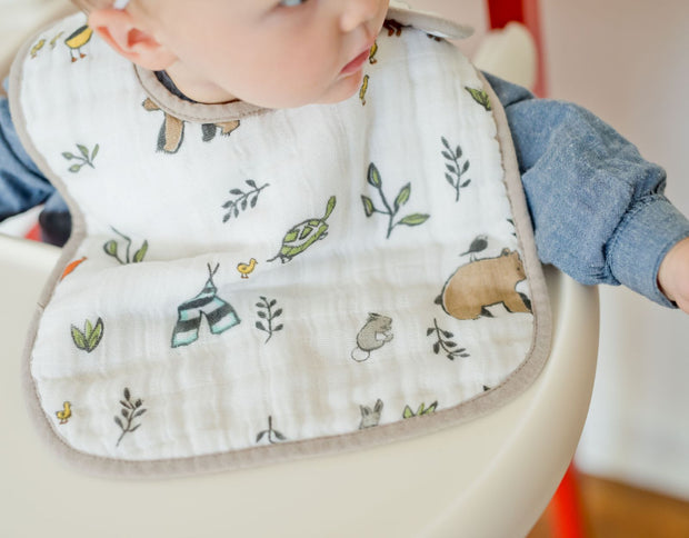 Cotton Muslin Classic Bib 3 Pack - Forest Friends 2 Set