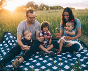 150 x 210 cm Outdoor Blanket - Navy Plaid