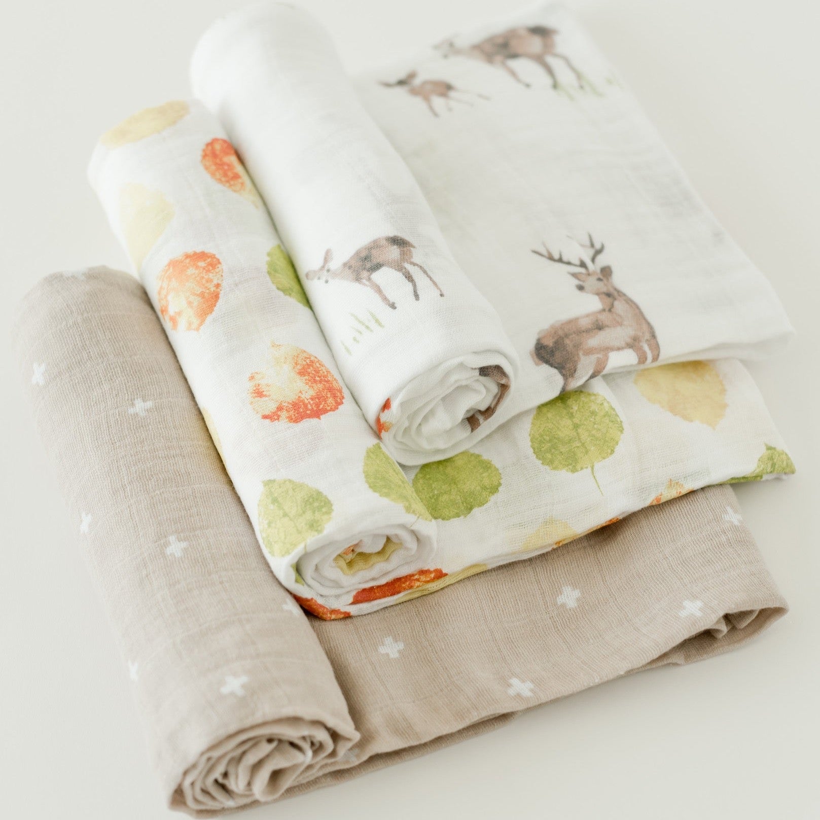 Cotton Muslin Swaddle Blanket 3 Pack - Oh Deer!