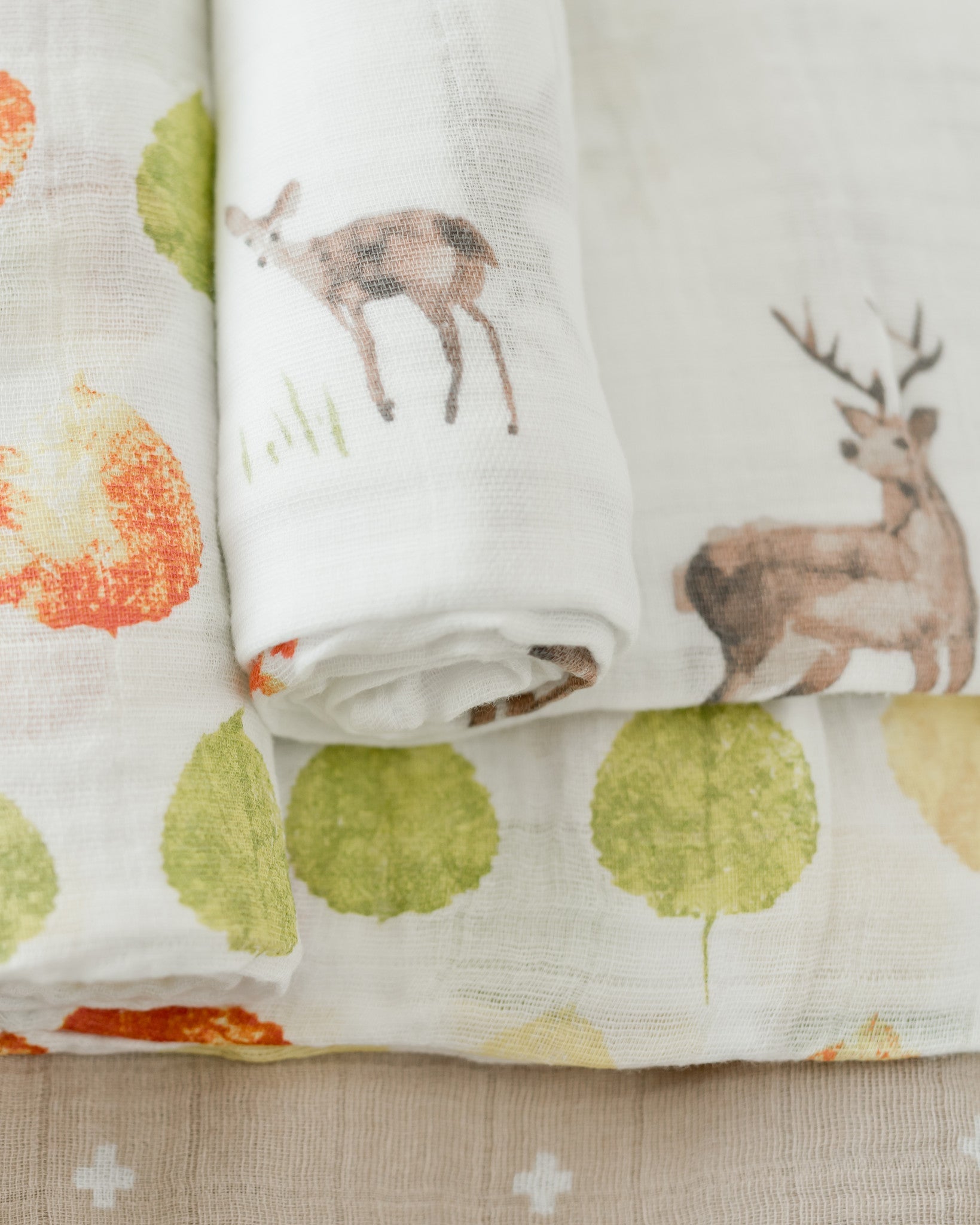Cotton Muslin Swaddle Blanket 3 Pack - Oh Deer!