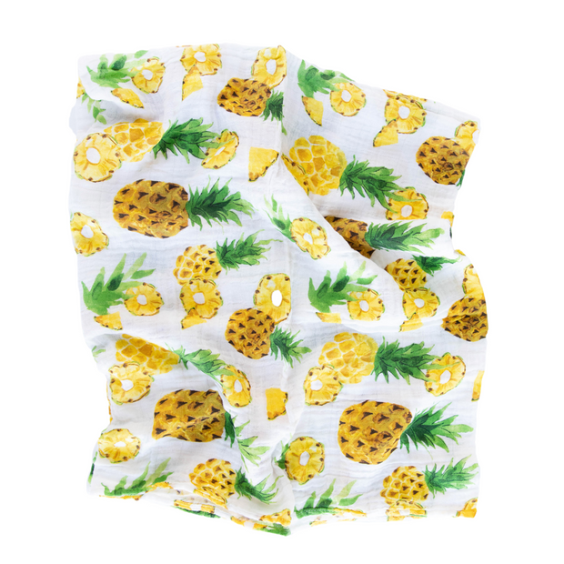 Cotton Muslin Swaddle Blanket - Fresh Pineapple