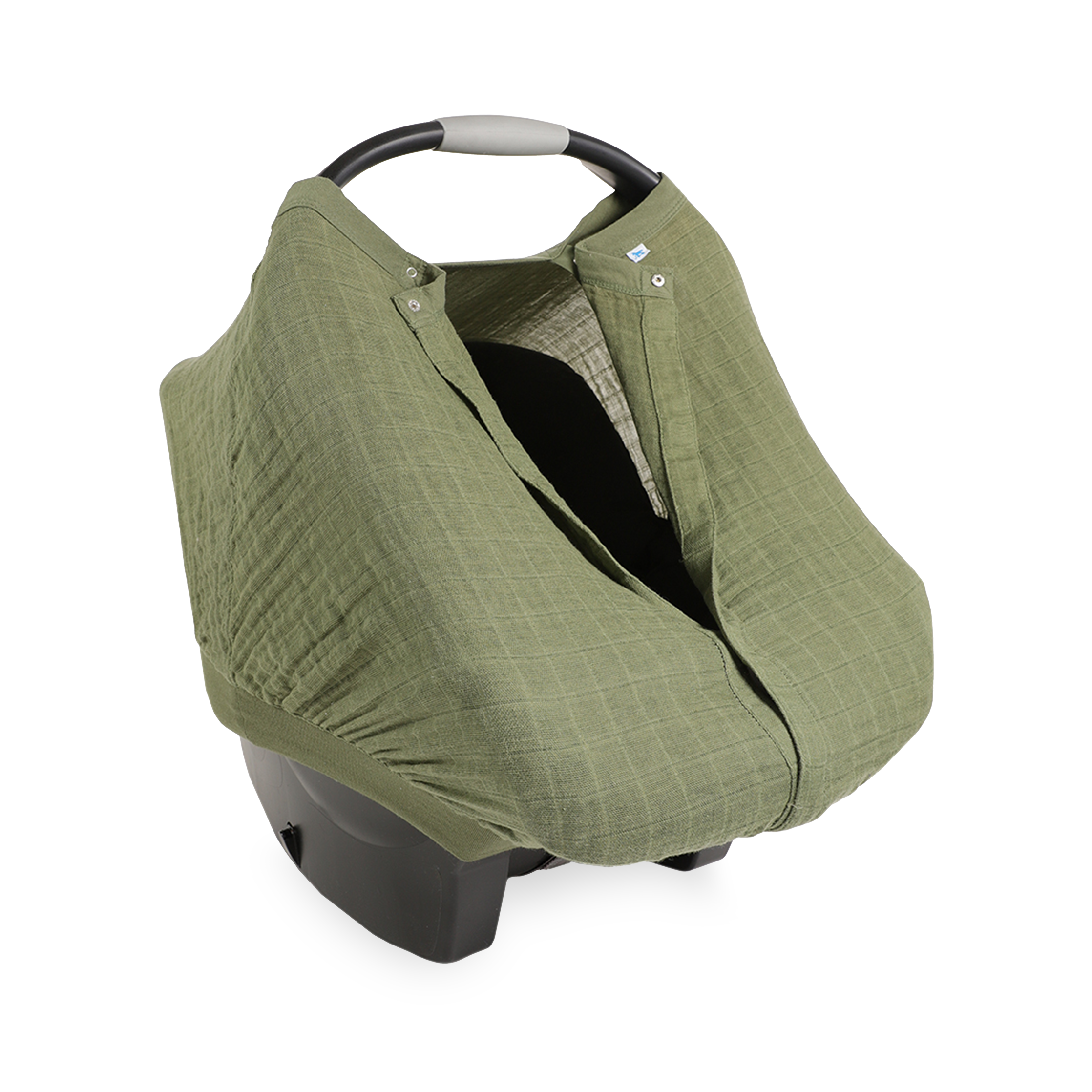 Cotton Muslin Car Seat Canopy - Fern