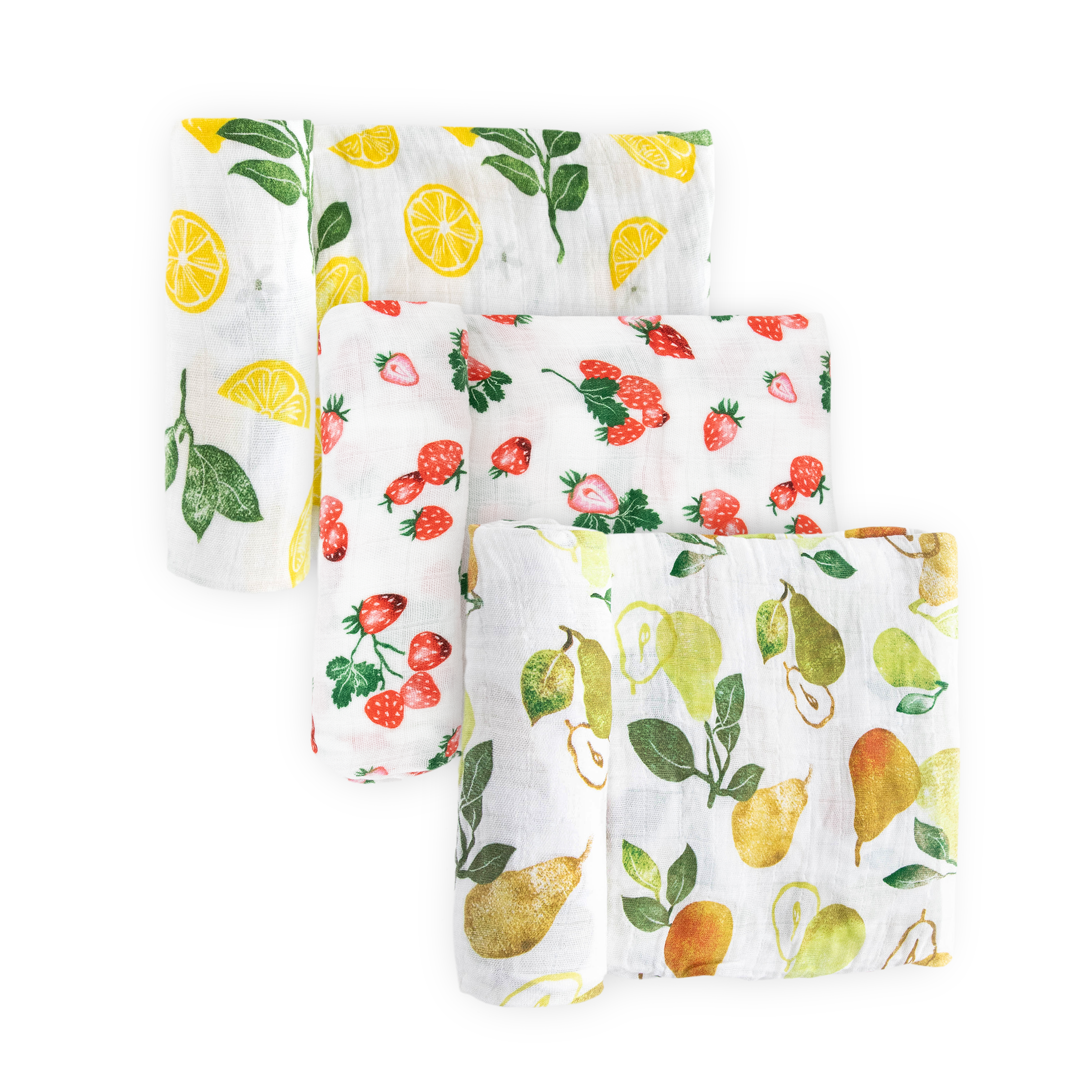 Cotton Muslin Swaddle Blanket 3 Pack - Fruit Stand