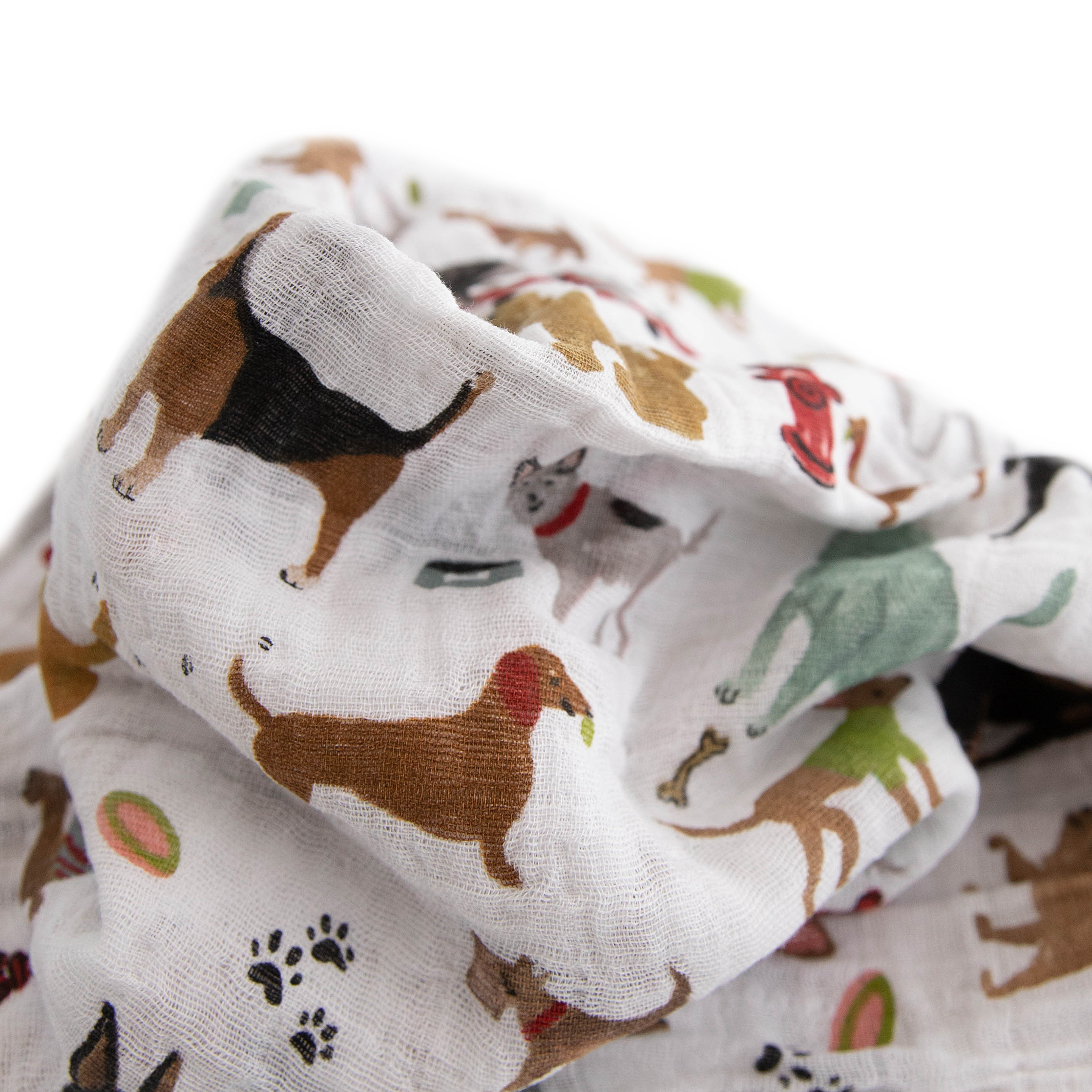 Cotton Muslin Swaddle Blanket - Woof