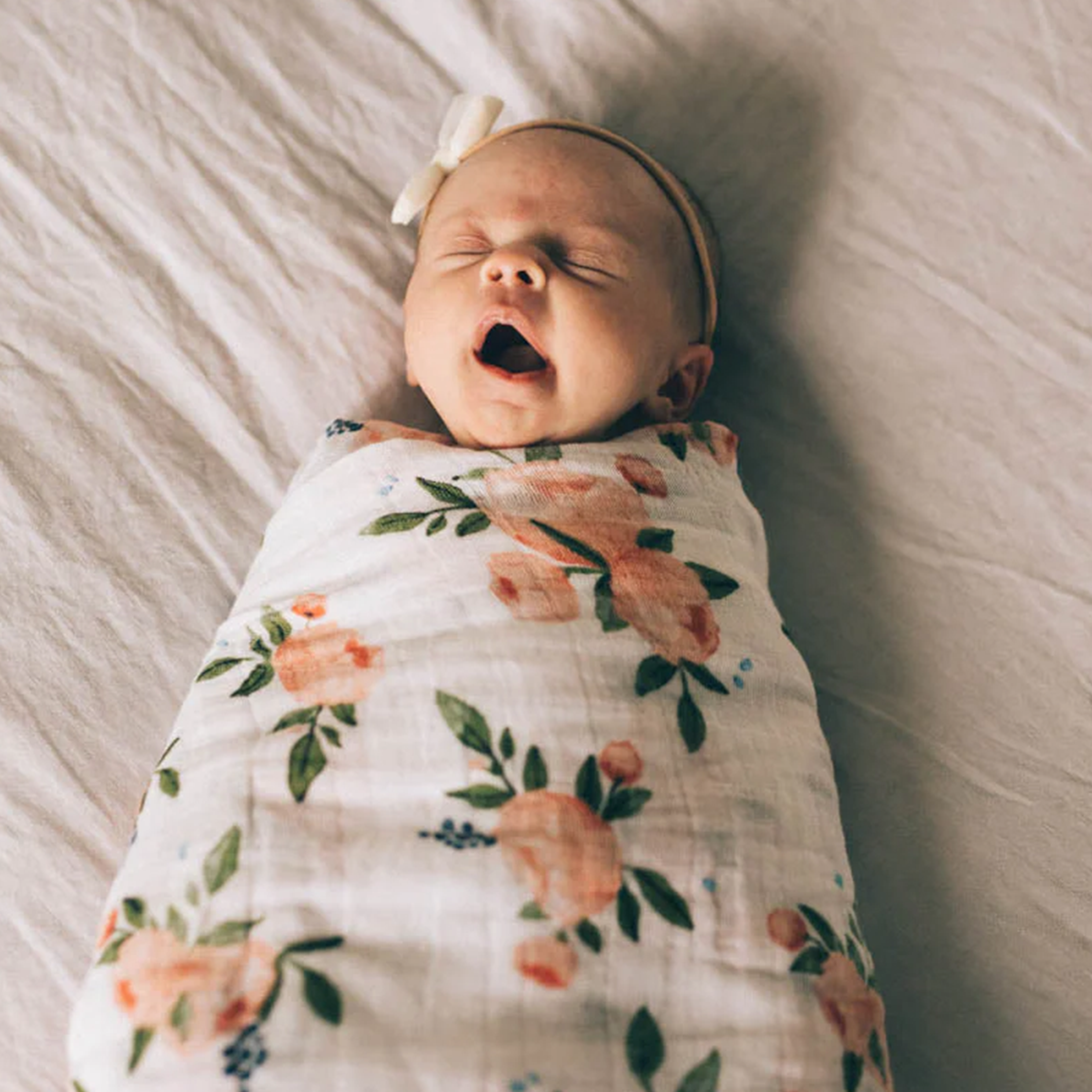 Little unicorn watercolor rose swaddle outlet