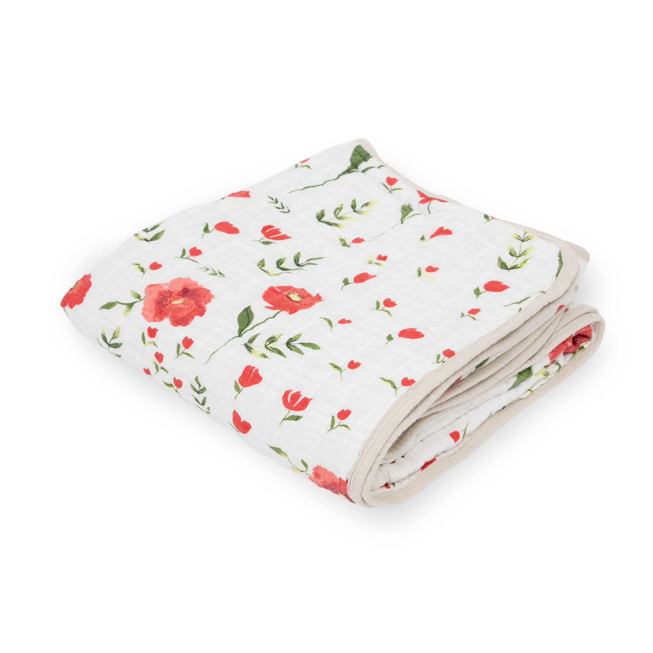 Original Cotton Muslin Quilt - Summer Poppy