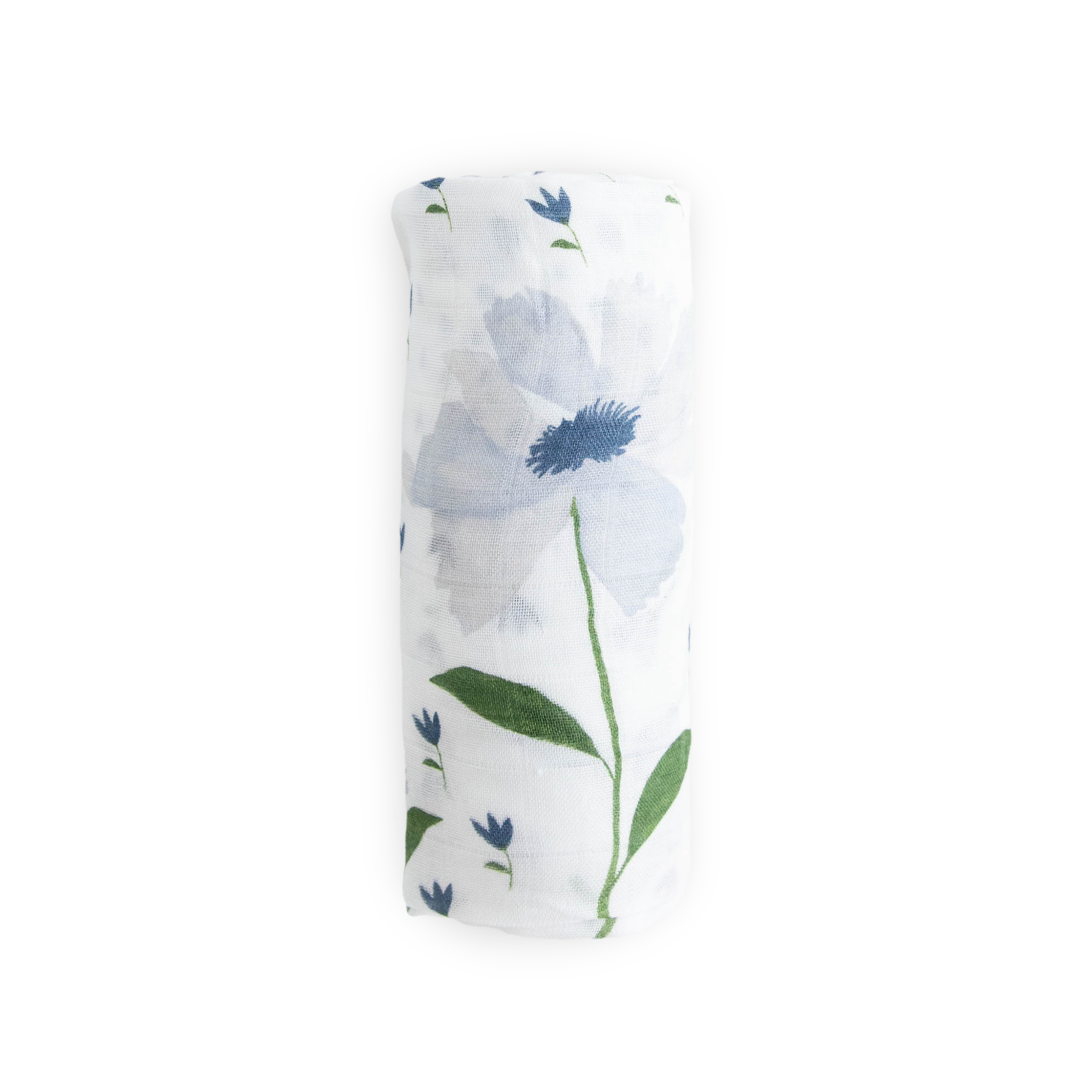 Deluxe Muslin Swaddle Blanket - Blue Windflower