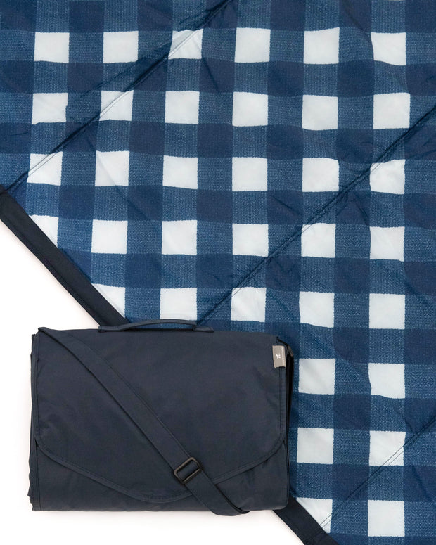150 x 210 cm Outdoor Blanket - Navy Plaid