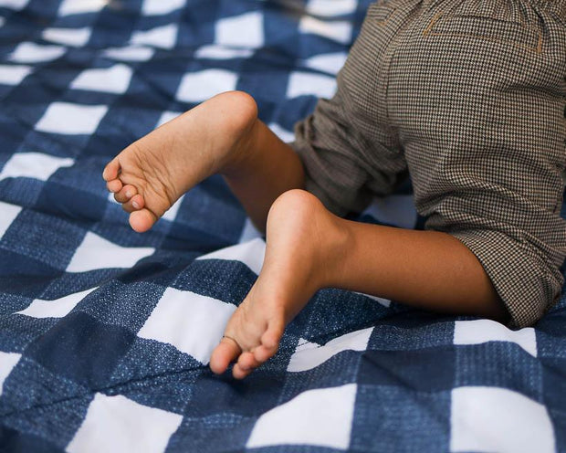 150 x 210 cm Outdoor Blanket - Navy Plaid