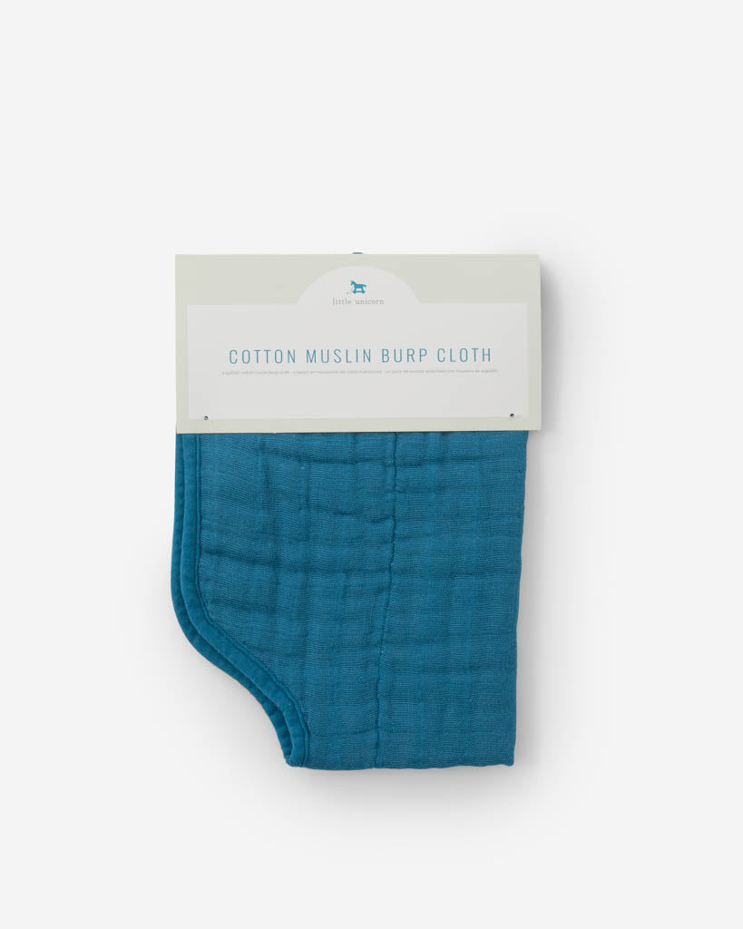 Cotton Muslin Burp Cloth - Lake