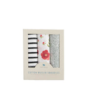 Cotton Muslin Swaddle 3 Pack - Summer Poppy 2 Set
