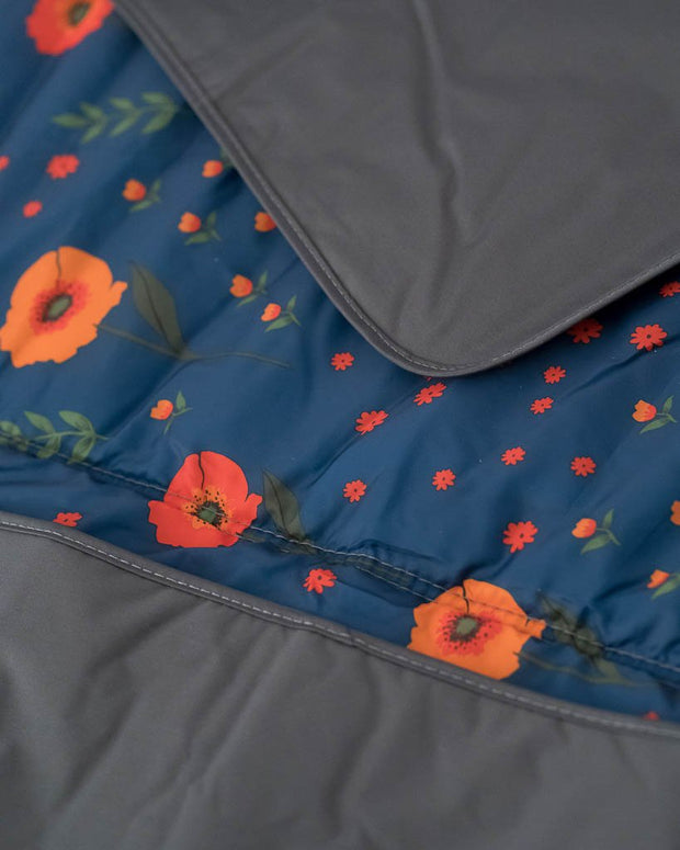 150 x 150 cm Outdoor Blanket - Midnight Poppy