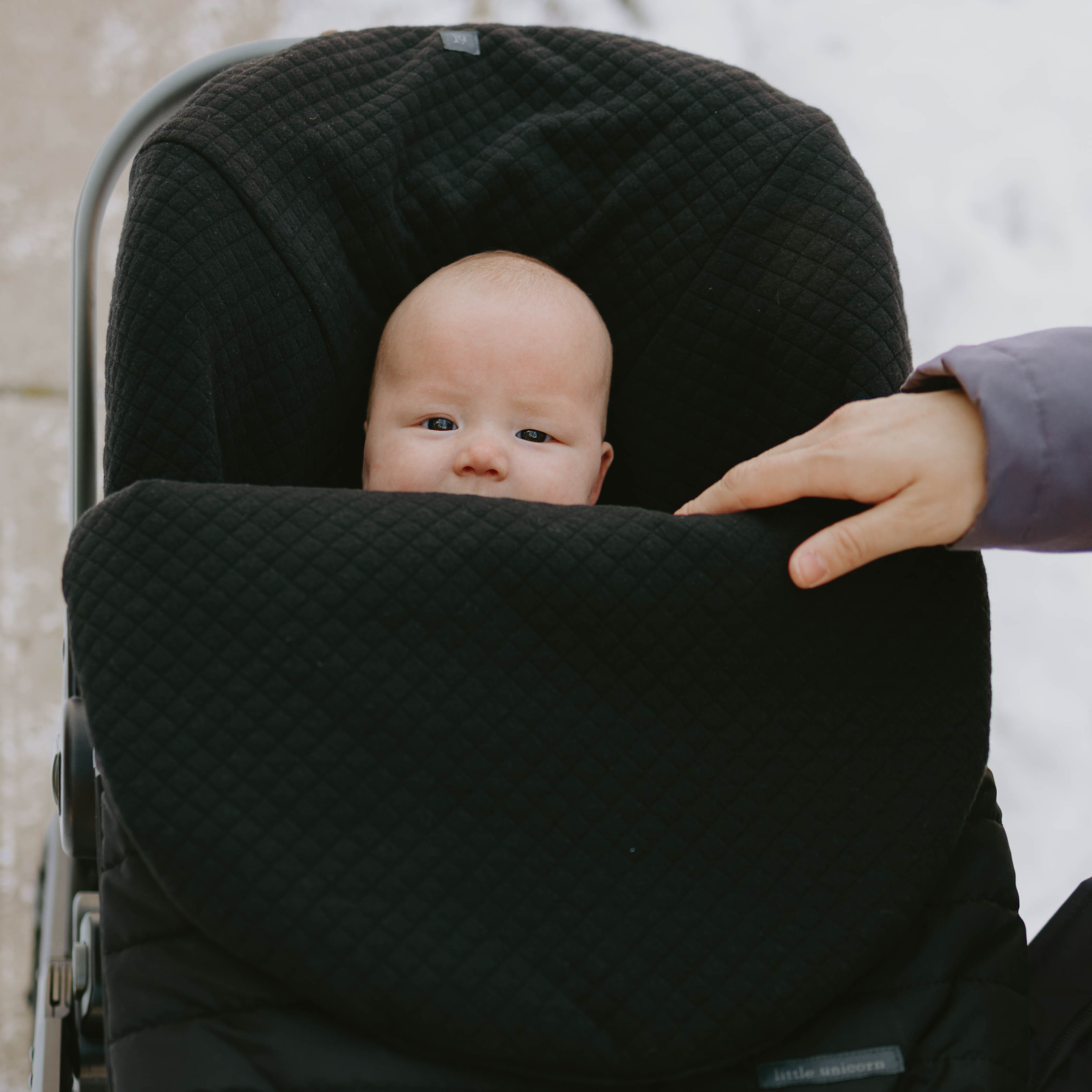 Kinderautositz Baby-Fußsack - Schwarz