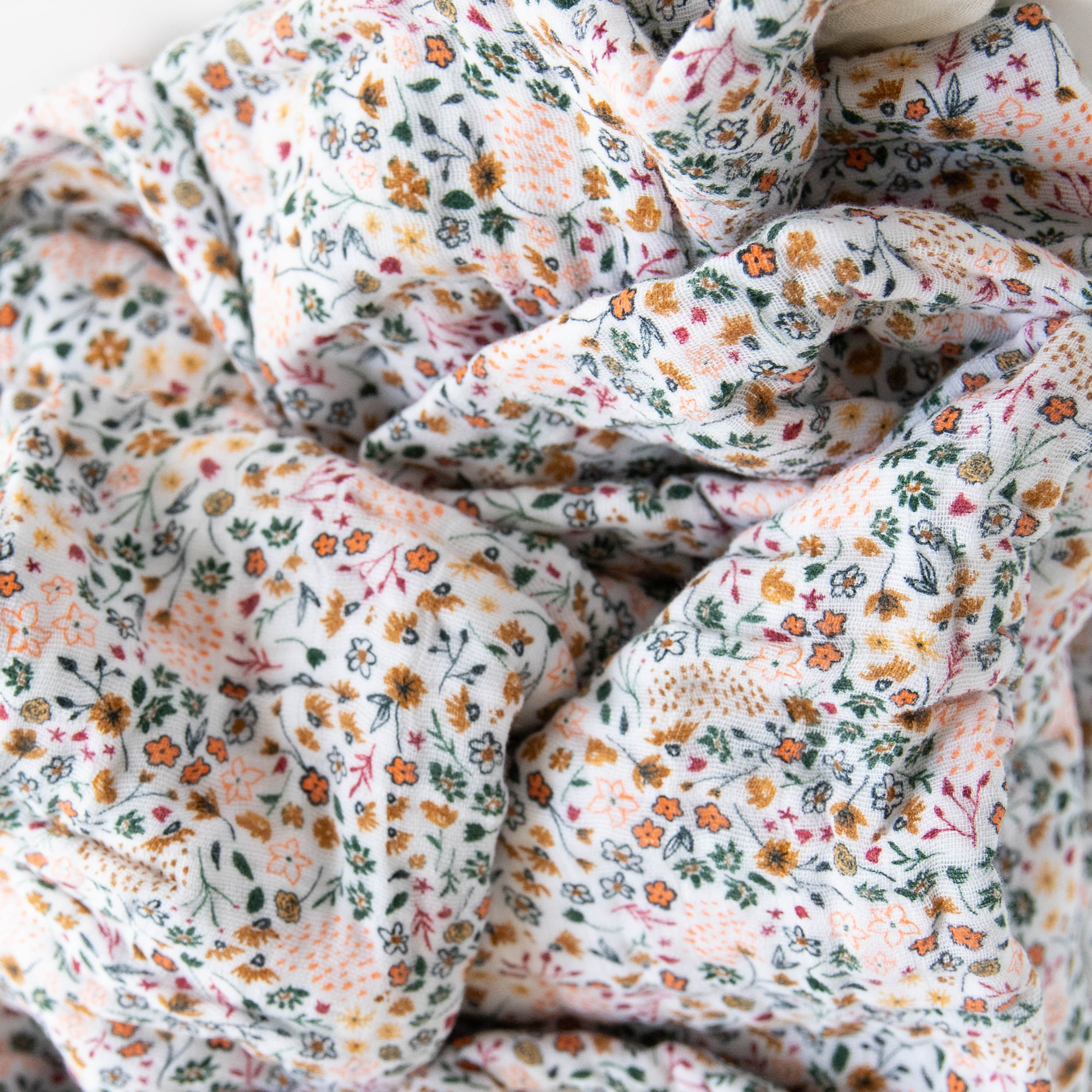 Baumwoll-Musselin Tagesdecke - Pressed Petals