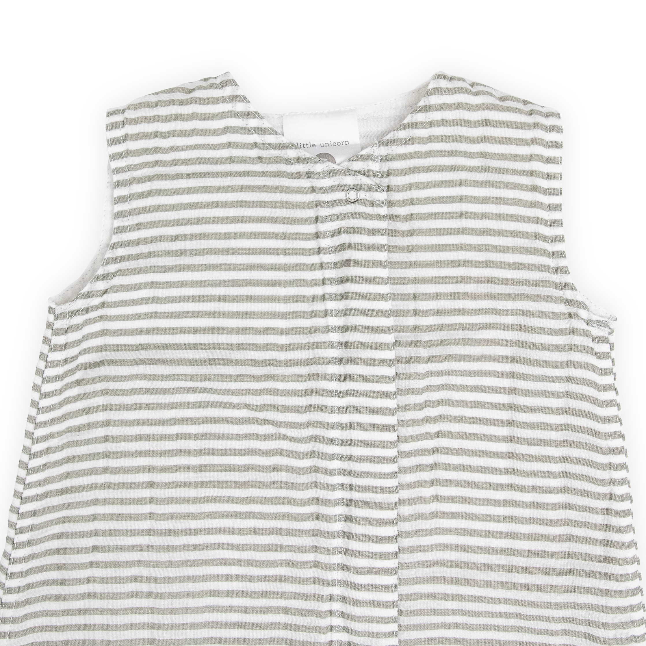 Baumwoll-Musselin Schlafsack - Grey Stripe
