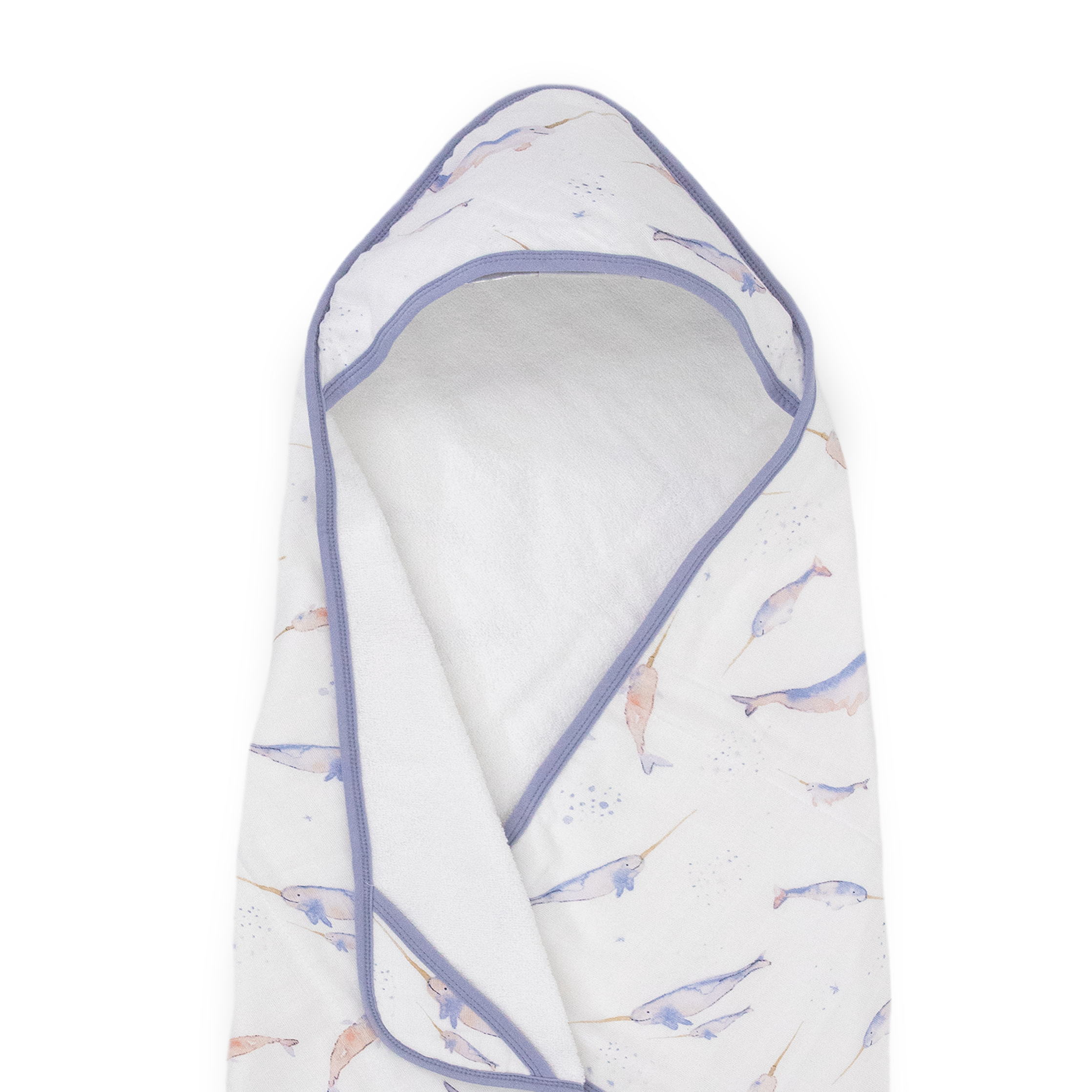 Handtuch mit Kapuze und Waschlappen Set - Narwhal