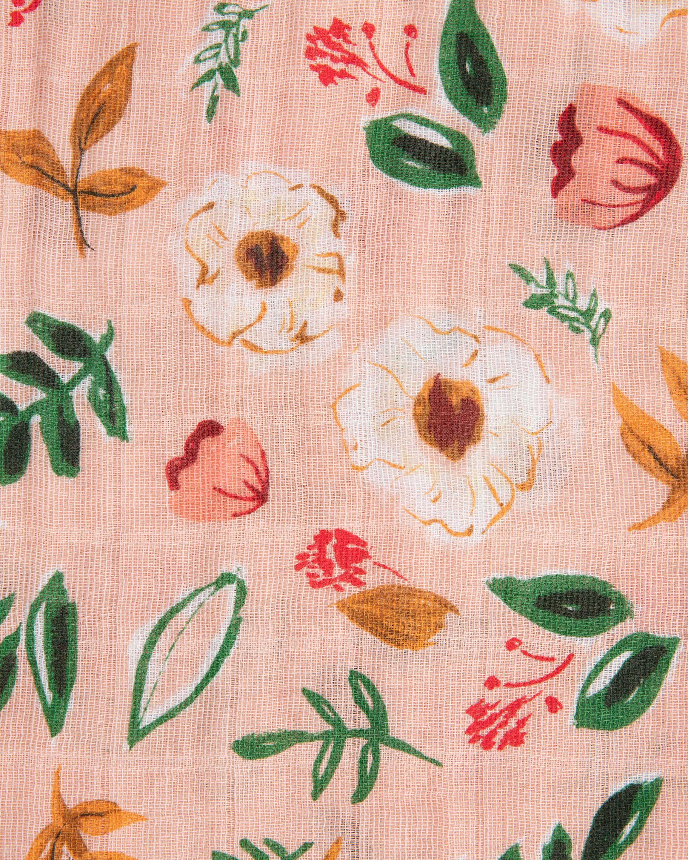 Baumwoll-Musselin Mulltuch Decke - Vintage Floral